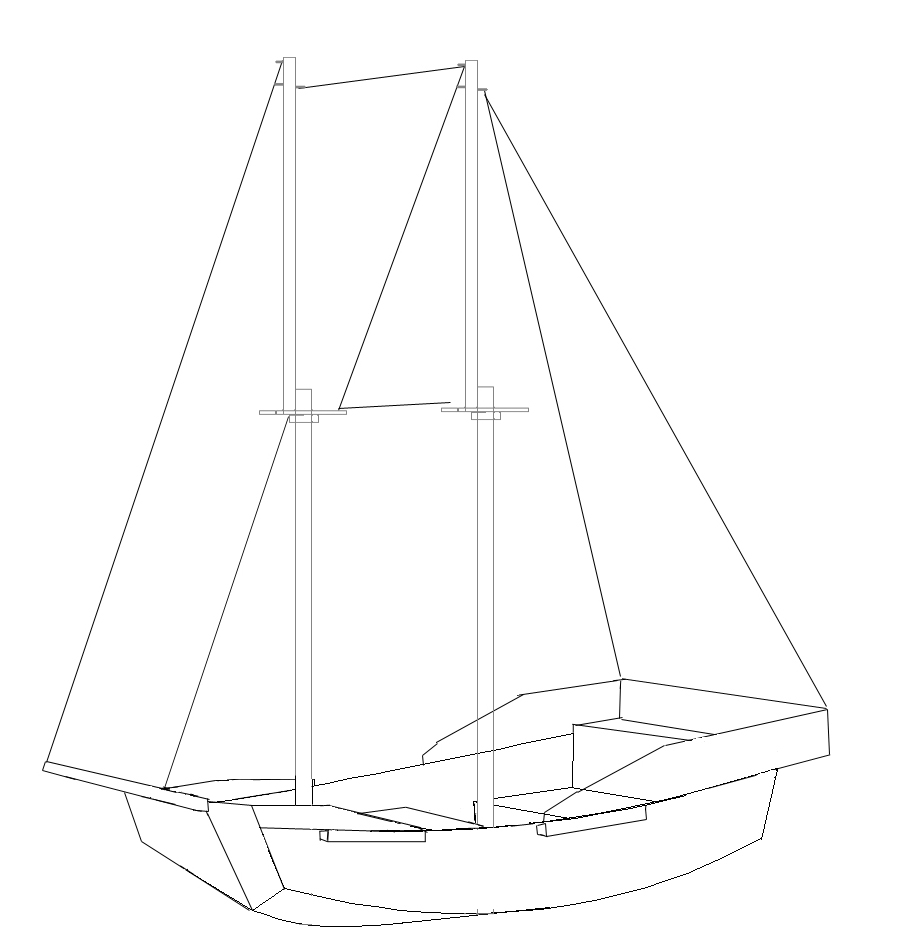 Mini-Brig Hull Sketch