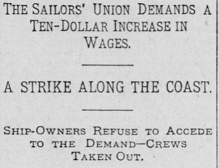 Sailors' Union Demands Increase